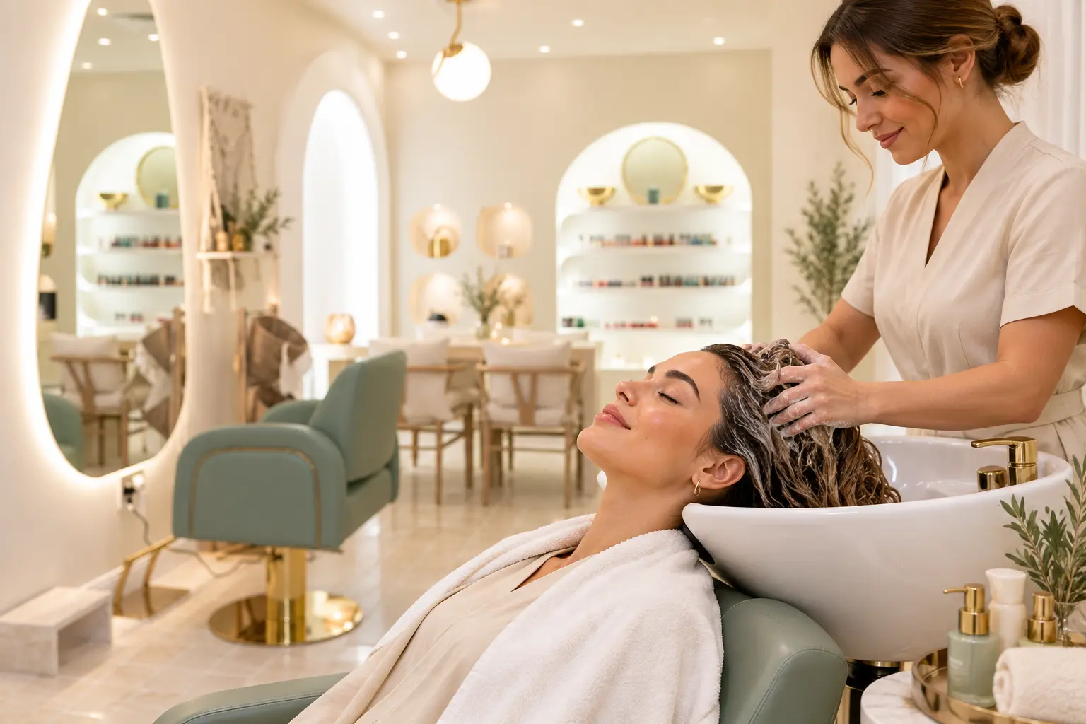 Nourishing hair treatment at BellaPharma Beauty Center in Al Barsha 3